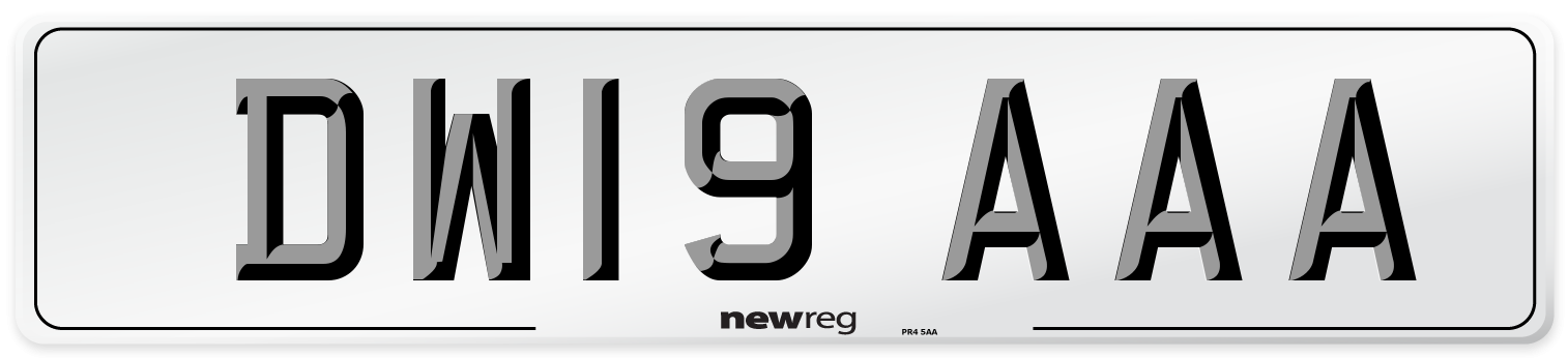 DW19 AAA Number Plate from New Reg